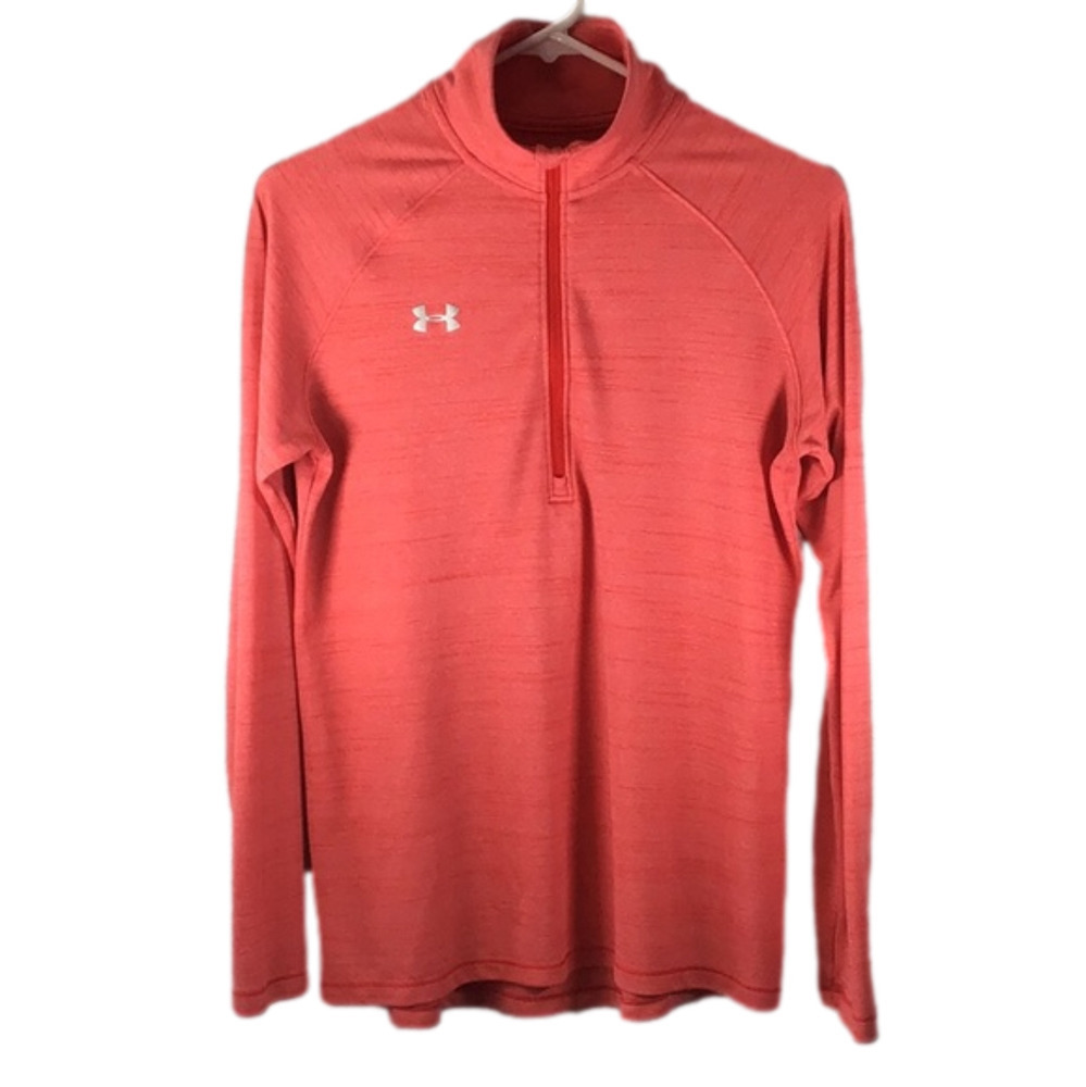 UNDER Armor Coral Quarter Zip Sz Small